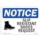 Signmission OSHA Sign, Slip Resistant Shoes Required With, 10in X 7in Rigid Plastic, 10" W, 7" H, Landscape OS-NS-P-710-L-18337 - alternate 1